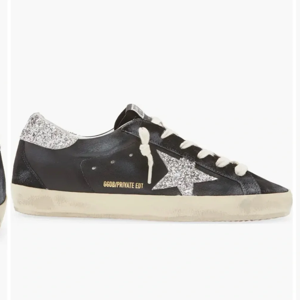 Golden Goose Black and Silver Sneakers - Picture 2 of 13